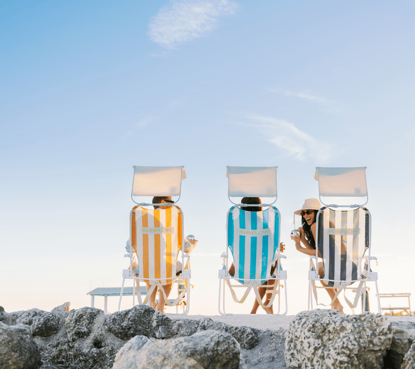 3 chairs facing backwards