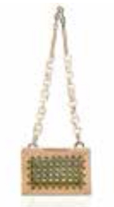 Michelle Daccarett SQUARED Rose Handbag with Chain Handle